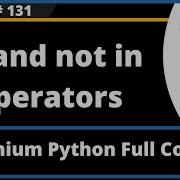 In And Not In Operators Selenium Python Session 131