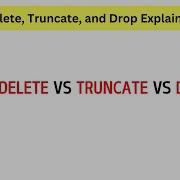SQL Delete Vs Truncate Vs Drop Explained Using Simple Example