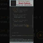 How To Print Heart Pattern In Java Shorts Java Coding Programming