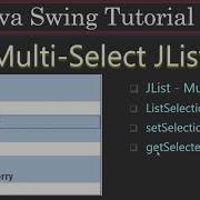 Multi Select JList Java Swing Tutorial 23