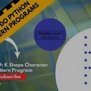 How To Create K Shape Character Pattern Program Python Program
