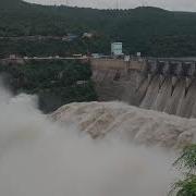 Srisailam Dam Water Flow View 17 August 2019