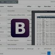 Bootstrap 4 Responsive Datatable Export To PDF CSV