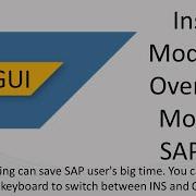 Insert Mode And Over Write Mode In SAP GUI