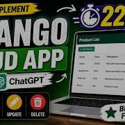 Learn Django Fast CRUD Application With Templates ChatGPT Assistance
