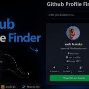 GitHub Profile Finder Project JavaScript OOP Project With API Full Tutorial Webdevelopment