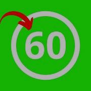 The Most Simplest 60 Seconds Green Screen Countdown Timer No Sound White Version