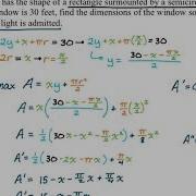 Calculus Optimization Norman Window