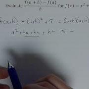 College Algebra Difference Quotient Example 2