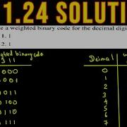 Q 1 24 Formulate A Weighted Binary Code For The Decimal Digits Using Following Weights A 6311