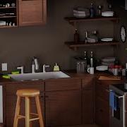 Низкополигональная изометрическая кухня Часть 3 Урок по Blender