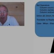 Oracle SQL Set Operators Translate And Replace