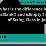 Difference Between IsEmpty IsBlank String Methods Core Java Interview Question 365