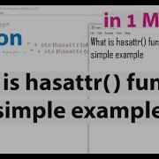 What Is Hasattr Function In With Simple Example In Python