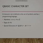 Character Set Of QBASIC StudyEasy