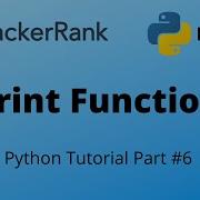 Python Tutorial 6 Print Function HackerRank Solution