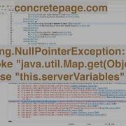 Cannot Invoke Java Util Map Get Object Because This ServerVariables Is Null