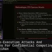 BlackAlps 2025 Speculative Execution Attacks And Impact For Confidential Computing Kaya Ercihan