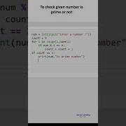 To Check Given Number Is Prime Or Not In Python Python For Beginners