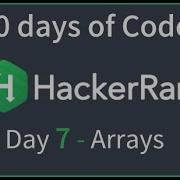 Hacker Rank 30 Days Of Code Day 7 Arrays Javascript
