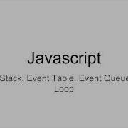 Understanding The JavaScript Call Stack Event Queue Event Table Event Loop
