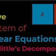 Numerical Methods Solving System Of Linear Equations Doolittle S LU Decomposition