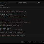 Restaurant Menu Help Of Python