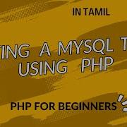 Displaying A MySQL Table Using PHP Static HTML Table Dynamic Table Using Javascript