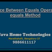 Difference Between Equals Operator And Equals Method In Java