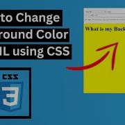How To Change Background Color In HTML Using CSS Css Tutorial Part 3