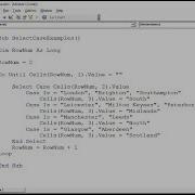 Excel VBA Select Case Statement Two Examples