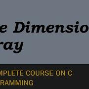 One Dimensional Array In C Explained With An Example Program