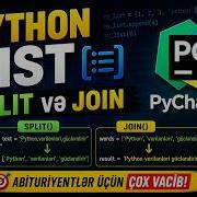 Python List Split Və Join İmtahan Düşən Vacib Mövzu