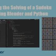 Animating The Solving Of A Sudoku Puzzle Using Blender And Python
