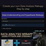 How To Create A Web Application In Python Data Analysis Web App Streamlit Tutorial 1