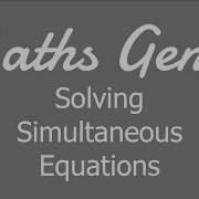 Solving Simultaneous Equations