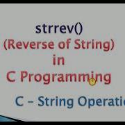 Strrev Function In C Programming With Example