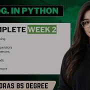Programming In Python Week 2 Complete One Shot Question Practice IIT Madras BS Degree