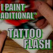 How To Paint Tattoo Flash In Under 6 Minutes Spitshade Tutorial Speed Painting