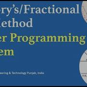 Gomory Constraint Fractional Cut Method For IPP
