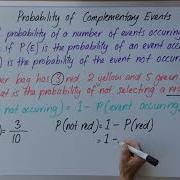 Probability Of Complementary Events