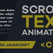 SCROLL TEXT ANIMATION HTML CSS JS Tutorials For Beginners
