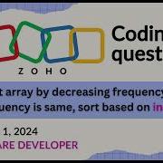 ZOHO LATEST CODING QUESTION LEVEL 2 SOFTWARE DEVELOPER AUGUST 1 2024