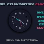CSS Animation Clock Design Step By Step Only HTML And CSS Animation Clock Design HTML CSS