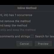 Inline Refactoring Intellij