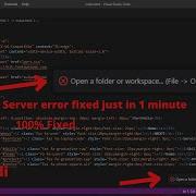 How To Fix Live Server Error Open A Folder Or Workspace Education Analysist