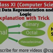CBSE Class 11 Computer Science Data Representation And Boolean Logic Conversion Cspathshala