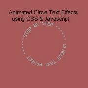 Animated Circle Text Effects Using CSS Vanilla Javascript