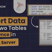 How To Insert Data Into Two Tables At Once SQL Tutorial