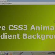 Pure CSS3 Animated Gradient Background HTML And CSS